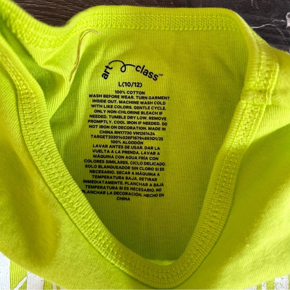 NWT Girls 10/12 Art Class Athletic Outfit Black Sport Shorts & Green Cotton Top - Picture 4 of 6